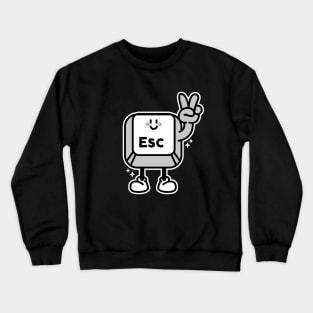 Escape Button Funny Crewneck Sweatshirt